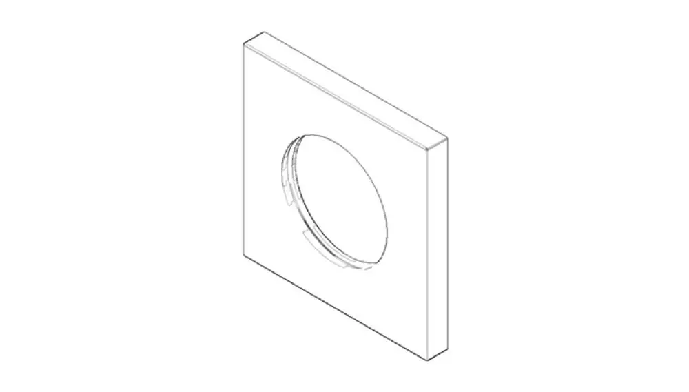 DORNBRACHT Rosette ERSATZTEILE 092778039 80 x 80 x 9 x D. 45,7 mm Chrom, 092778039-00 Galeriebild 1